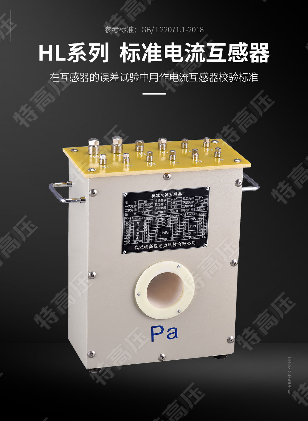 HL系列 標準電流互感器(圖1) 標準電流互感器