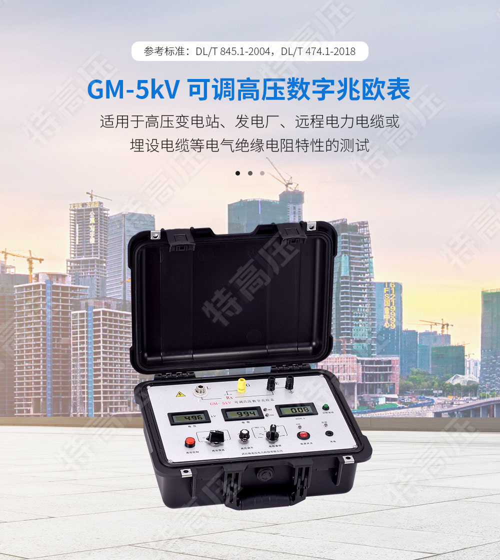GM-5kV 可調高壓數字兆歐表(圖1) GM-5kV 可調高壓數字兆歐表(圖1)