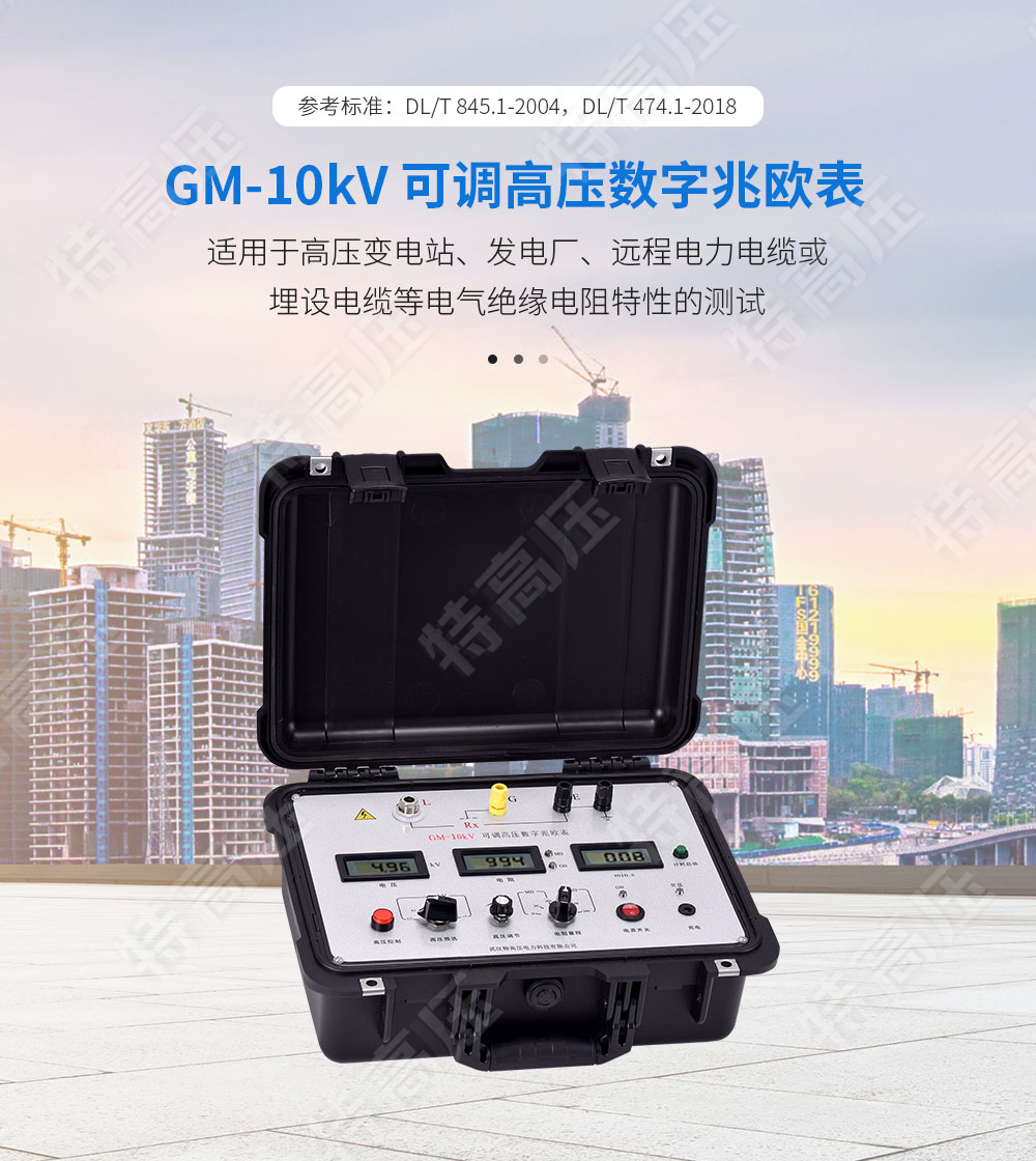 GM-10kV 可調(diào)高壓數(shù)字兆歐表(圖1) GM-10kV 可調(diào)高壓數(shù)字兆歐表(圖1)